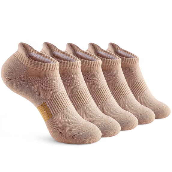 Rvwovn 5 Pairs Breathable Mesh Socks – Moisture Wicking Low Cut Socks for Men & Women