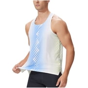 Rvwovn Mens Seamless Workout Tank Tops Lightweight Quick Dry Singlets for Running Marathon