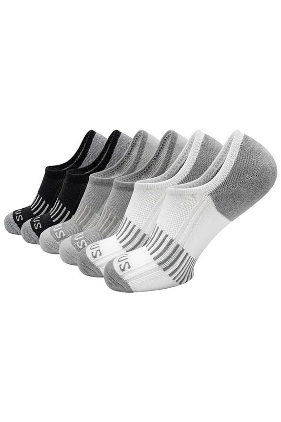 Men’s Ankle Athletic Socks 6 Pairs Moisture Wicking Terry Towel Bottom Socks for Basketball & Running