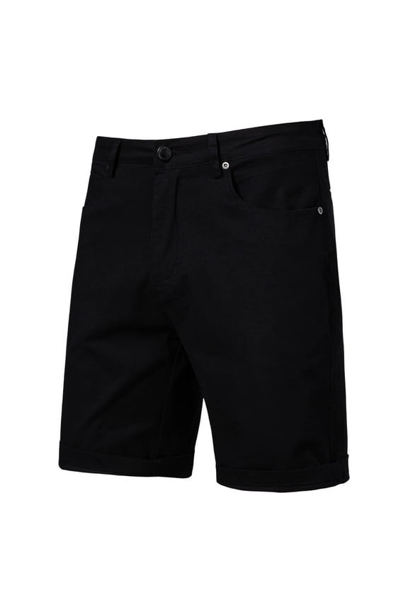 Men's Casual Chino Shorts - Flat Front Fold Bottom Shorts Straight Leg Summer Wear