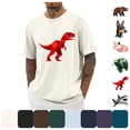 thumbnail image 1 of Rvwovn Men's Casual Short Sleeve T-Shirt Geometric Animal Graphic Crewneck Tees for Everyday Wear, 1 of 5