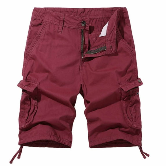 Rvwovn Men's Classic Cargo Shorts with Multi-Pocket Design for Summer Outdoor Hiking Climbing