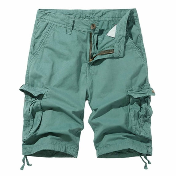 Rvwovn Men's Classic Cargo Shorts with Multi-Pocket Design for Summer Outdoor Hiking Climbing
