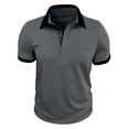 thumbnail image 1 of Rvwovn Men's Collared Shirt with Pocket, Golf & Business Short Sleeve T-Shirts for Outdoor and Work, 1 of 7