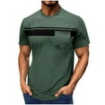 thumbnail image 1 of Rvwovn Men's Color Block Tees Short Sleeve Crewneck Casual T-Shirts with Pocket for Summer, 1 of 7