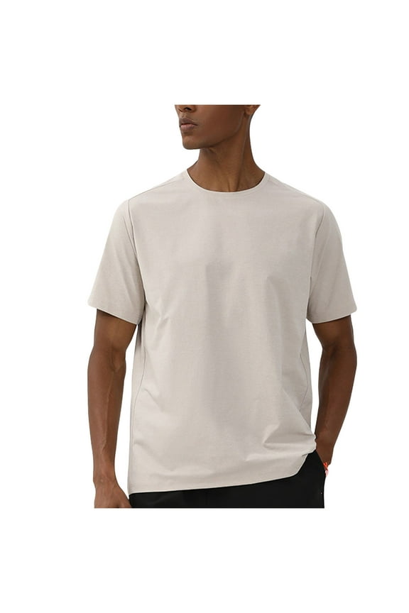 Men's Crew Neck T-Shirt - Casual Short Sleeve Regular Fit Plain Tees Everyday Wear