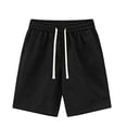 thumbnail image 1 of Rvwovn Men's Elastic Waist Casual Shorts, Lightweight Drawstring Summer Outdoor Beach Shorts with Pockets, 1 of 7