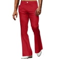 thumbnail image 1 of Rvwovn Men's Flare Dress Pants Slim Fit High Waist Bell Bottom Pants for Party Vintage Casual Wear, 1 of 1