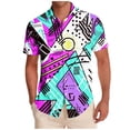 thumbnail image 1 of Rvwovn Men's Funny Graphic Shirts - Short Sleeve Button-Down Tee Tops for Summer, Beach and Holiday, 1 of 6