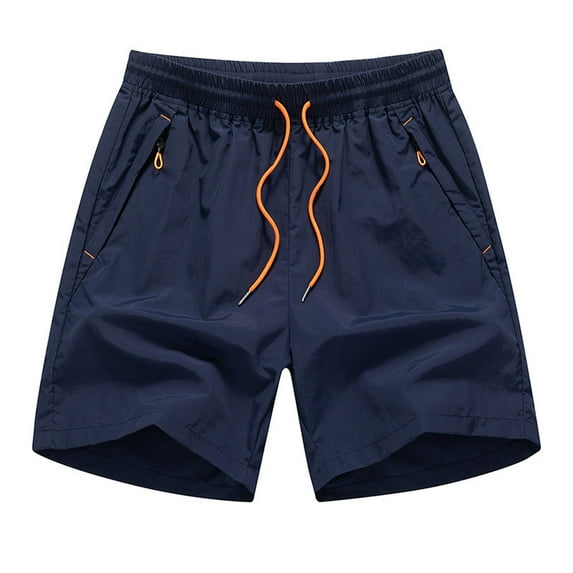 Rvwovn Men's Quick Dry Athletic Shorts - Lightweight Gym Workout Sports Shorts with Zipper Pockets