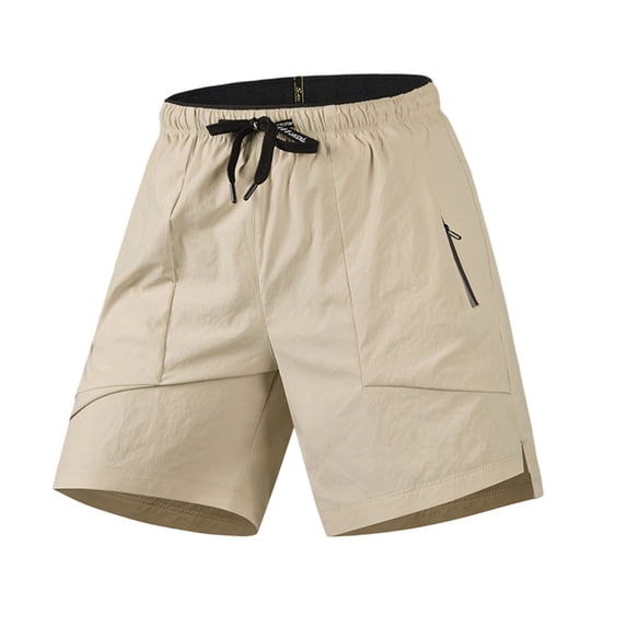 Rvwovn Men's Quick Dry Athletic Shorts with Zipper Pockets - Lightweight Running & Breathable Workout Shorts