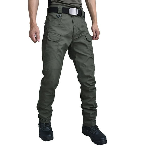 Rvwovn Men's Resistant Cargo Pants, Multi-Pocket Tactical Pants for Outdoor Work & Hiking