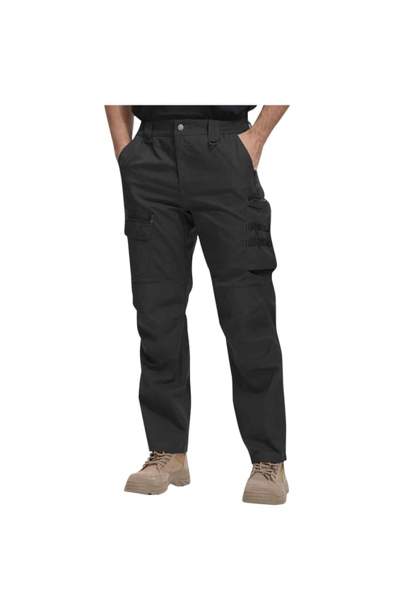 Men's Ripstop Cargo Pants, Zipper Pockets Padded Knee for Hiking, Work & Outdoor Activities
