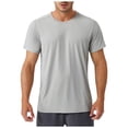 thumbnail image 1 of Rvwovn Men's Short Sleeve Crew Neck T-Shirt - Slim Fit Moisture Wicking Quick Dry Workout Tees, 1 of 7