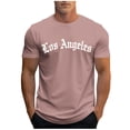 thumbnail image 1 of Rvwovn Men's Short Sleeve Graphic T-Shirt - Letter Print Crew Neck Casual Summer Streetwear Tee, 1 of 5