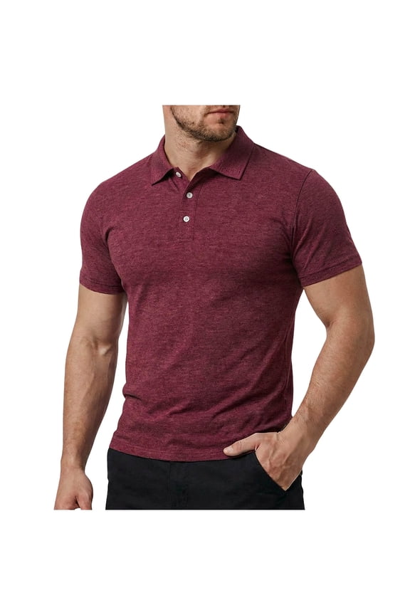 Men's Short Sleeve Performance Shirt - Moisture Wicking Quick Dry for Golf and Outdoor