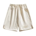 thumbnail image 1 of Rvwovn Men's Summer Knee Length Shorts - Elastic Waist Drawstring Loose Baggy Casual Shorts, 1 of 7