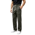 thumbnail image 1 of Rvwovn Men's Thermal Fleece Jogger Pants, Relaxed Fit Thicken Winter Sweatpants with Pockets, 1 of 7
