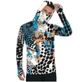 thumbnail image 1 of Rvwovn Men's UPF 50+ Hooded UV Protection Shirt with Mask, Camo Outdoor Fishing Sun Hoodie, 1 of 7