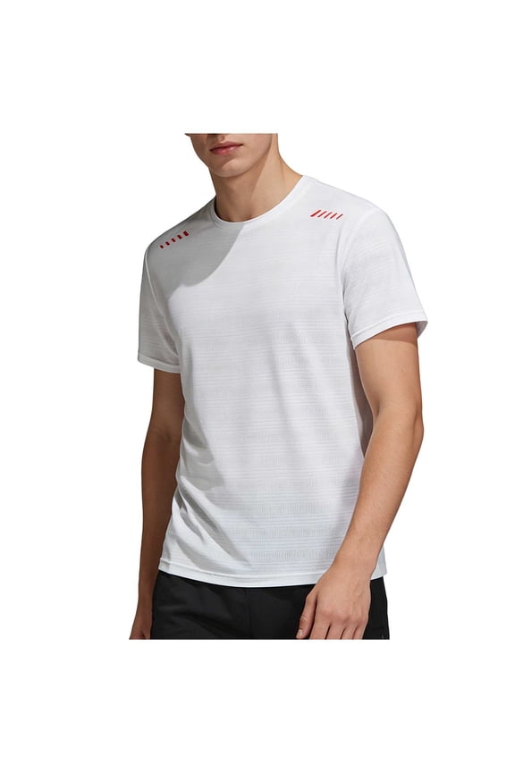 Men's UPF 50+ Quick-Dry Workout Shirts Short Sleeve Crewneck Athletic Tees for Run and Gym