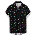 thumbnail image 1 of Rvwovn Men's Valentine's Day Button Down Shirt - Love Heart Print Holiday Casual Top, 1 of 6