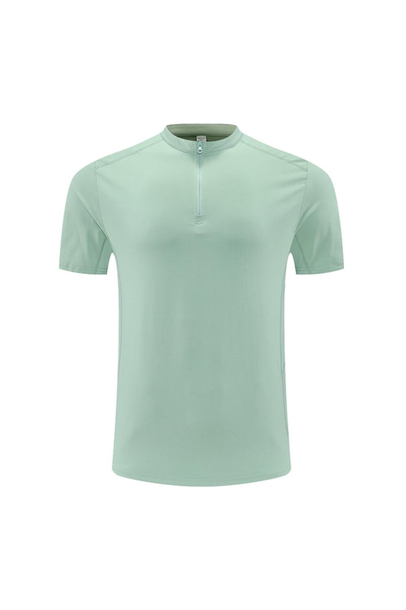 Men's Men's Quarter-Zip Shirts, Quick-Dry Short Sleeve Tops for Bike Cycling & Casual S-3XL