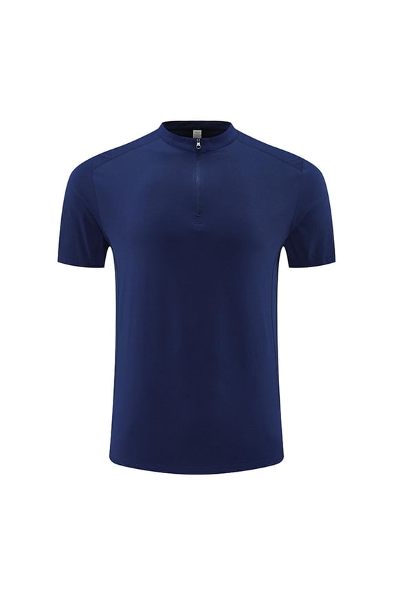 Men's Women's Quarter-Zip Shirts, Quick-Dry Short Sleeve Tops for Bike Cycling & Casual S-3XL