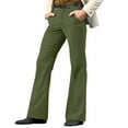 thumbnail image 1 of Rvwovn Mens Bell Bottom Pants - Slim Fit Flat Front Bootcut Dress Pants Elegant Bussiness Wear, 1 of 3