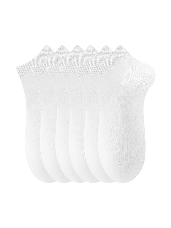 Seamless No-Show Ankle Socks 6 Pairs Breathable Soft Cotton Thin Socks for Men