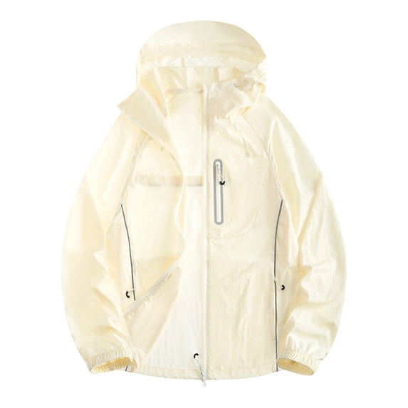 Rvwovn Unisex UPF 50+ Sun Protection Jacket Lightweight Hooded UV Protective Windbreaker Coat