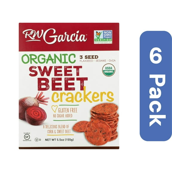 Rw Garcia Organic Sweet Beet Crackers 5.5 oz (Pack Of 6)