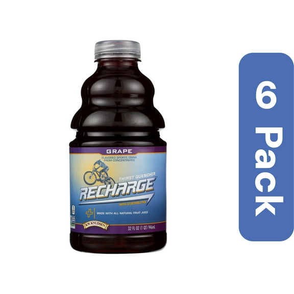 Rw Knudsen Petrecharge Grape Juice - Case of 6 - 32 FZ