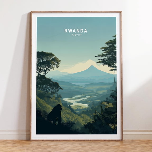 Rwanda Africa Scenic Nature Landscape Print, Unframed Paper Print Size 8x12