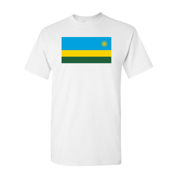 Rwanda Country Flag Adult DT T-Shirt Tee