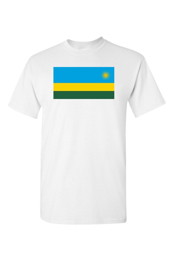 Rwanda Country Flag Adult DT T-Shirt Tee