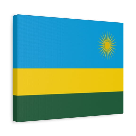 Rwanda Country Flag Canvas Vibrant Wall Art Unframed Home Decor