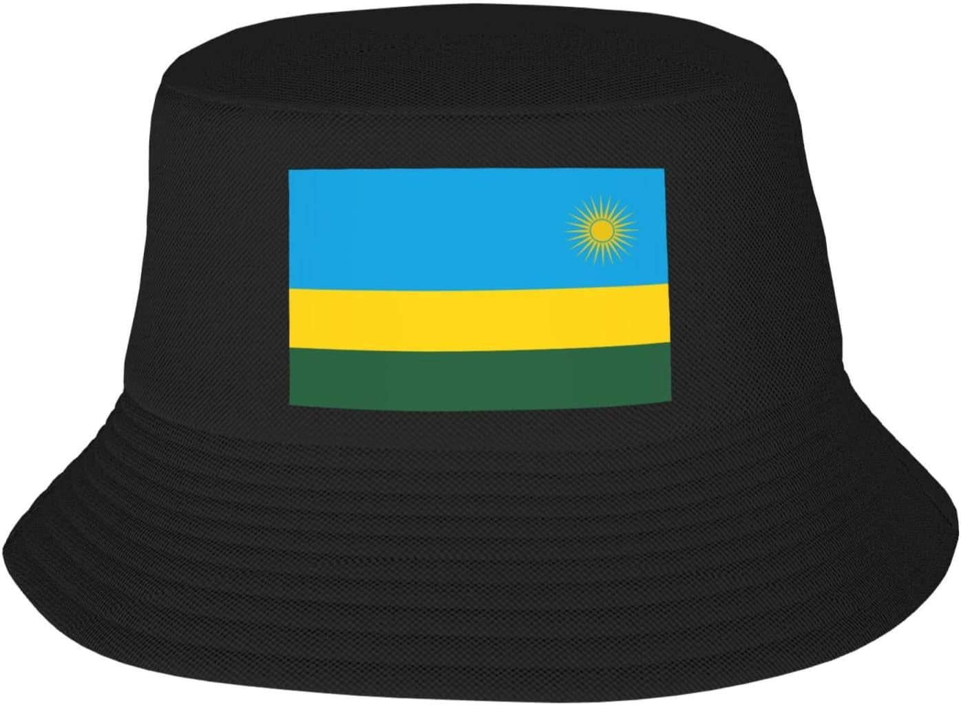 Visit Rwanda Hat Rwanda Flag Bucket Hat Reflective Foldable Beach Sun Hats Fisherman ...
