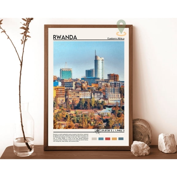 Rwanda Print, Rwanda Poster, Rwanda Wall Art, Rwanda Travel, Rwanda Art Print, Rwanda Artwork, Rwanda Photo, Rwanda Kigali Print, Kigali Wall Art, Modern Wall Decor, 12x18 UNFRAMED