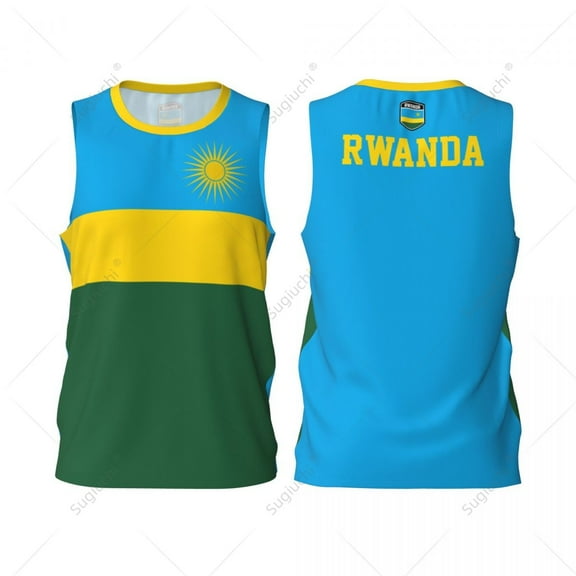 Rwanda flag men basketball sports jersey running fitness multifunction sleeveless tshirt exclusive custom name nunber