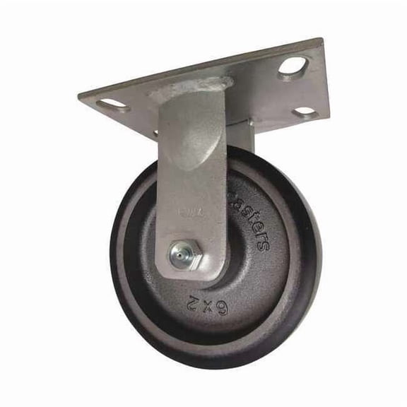 Rwm Plate Caster,Rigid,Polyurethane,7 1/2"H 65-UIR-0620-R-42RT
