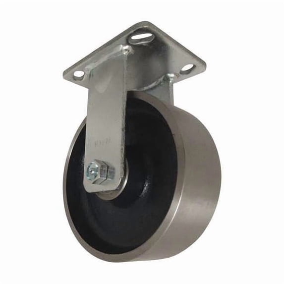 Rwm Rigid Plate Caster,Forged Steel,1800 lb. 65-FSR-0620-R