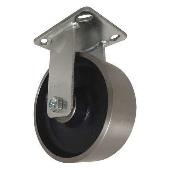 Rwm Rigid Plate Caster,Forged Steel,1800 lb. 65-FSR-0620-R