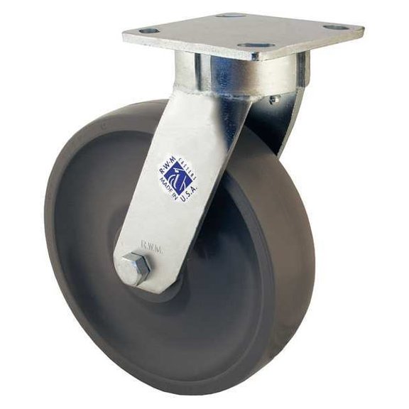 Rwm Kingpinless Swivel Plate Caster,1500 lb. 65-GTB-0620-S