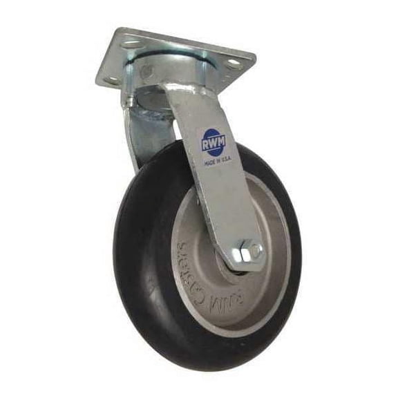 Rwm Plate Caster,Swivel,Polyurethane,9 1/2"H 65-UAB-0821-S-9 1/2 OH