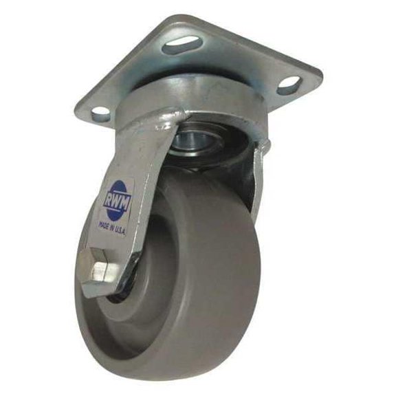 Rwm Plate Caster,Swivel,Nylon,7 1/2"H 48-GTB-0620-S