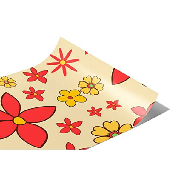 Rwraps 70s Retro Sunshine Musicians Gloss Vinyl Film Wrap 59in x 29ft Vinyl Vehicle Car Film Sheet