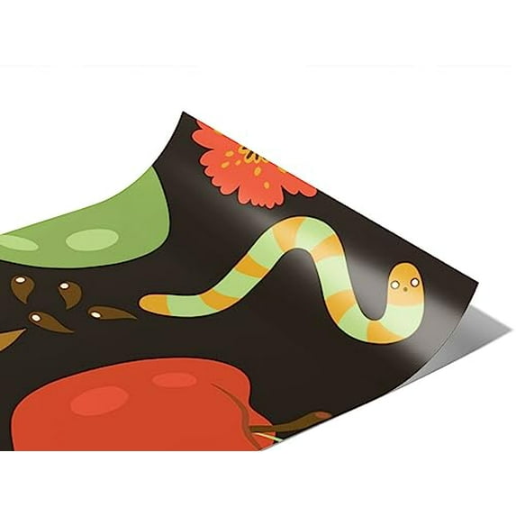 Rwraps Apple Hungry Worms Matte Vinyl Film Wrap 59in x 23ft Vinyl Vehicle Car Film Sheet Roll