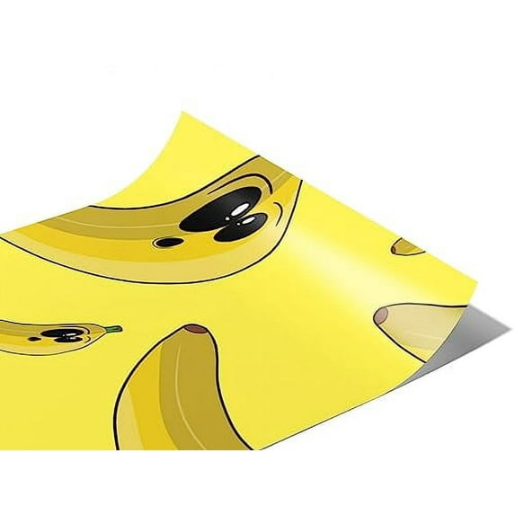 Rwraps Banana Monkey Business Gloss Vinyl Film Wrap 59in x 5ft Vinyl Vehicle Car Film Sheet Roll