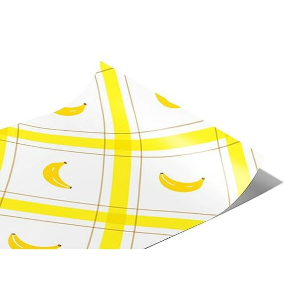 Rwraps Banana Plaid Plantains Matte Vinyl Film Wrap 59in x 14ft Vinyl Vehicle Car Film Sheet Roll