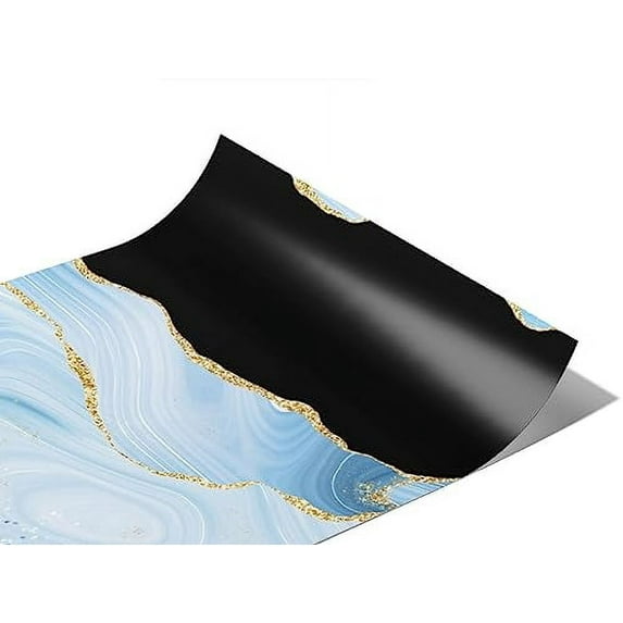 Rwraps Blue Agate Gemstone Mazarine Butterfly Gloss Vinyl Film Wrap 59in x 6in Vinyl Vehicle Car